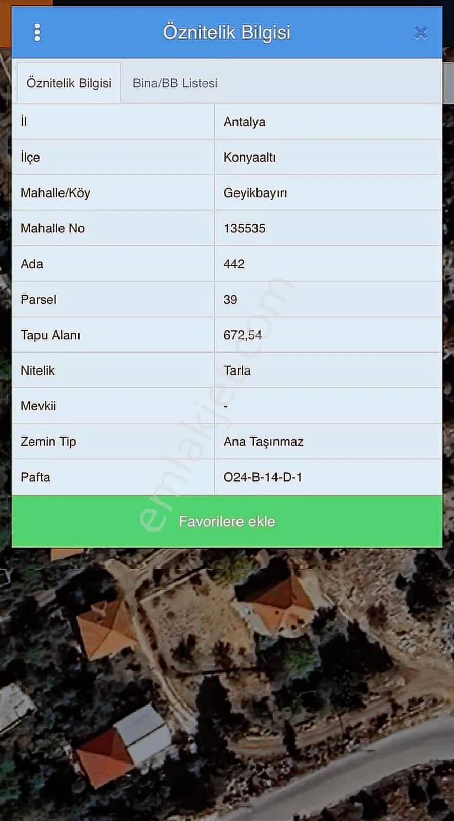 Geyikbayırı 672m2 Tek Tapulu ilan görseli