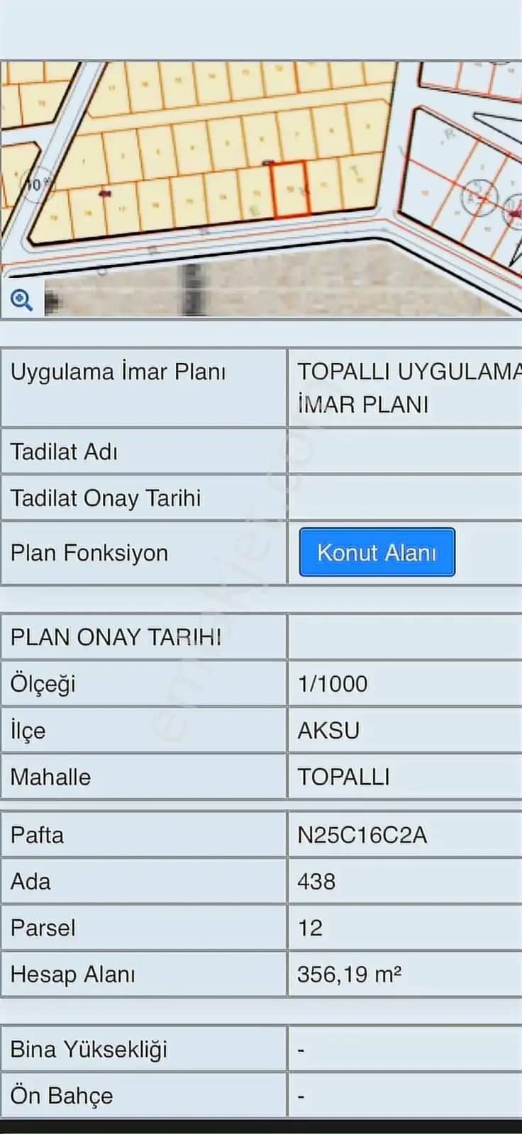 Topallı Da Satılık Villa Arsası