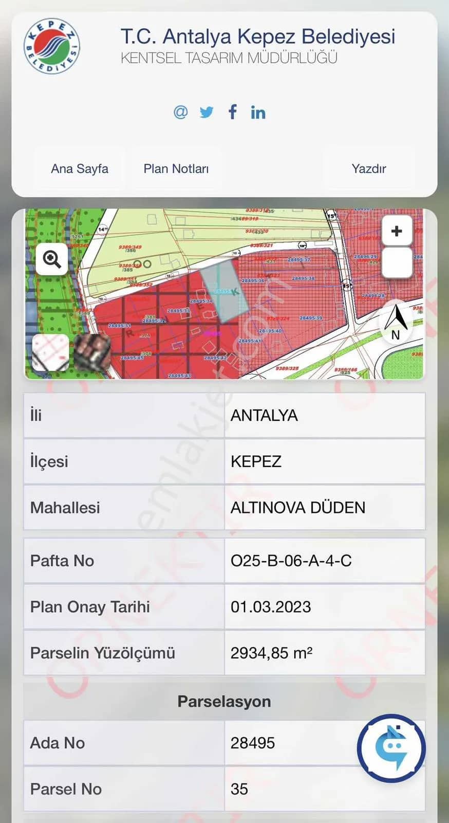 Altınova Bulvarına 2.parsel Satılık Hisseli Arsa