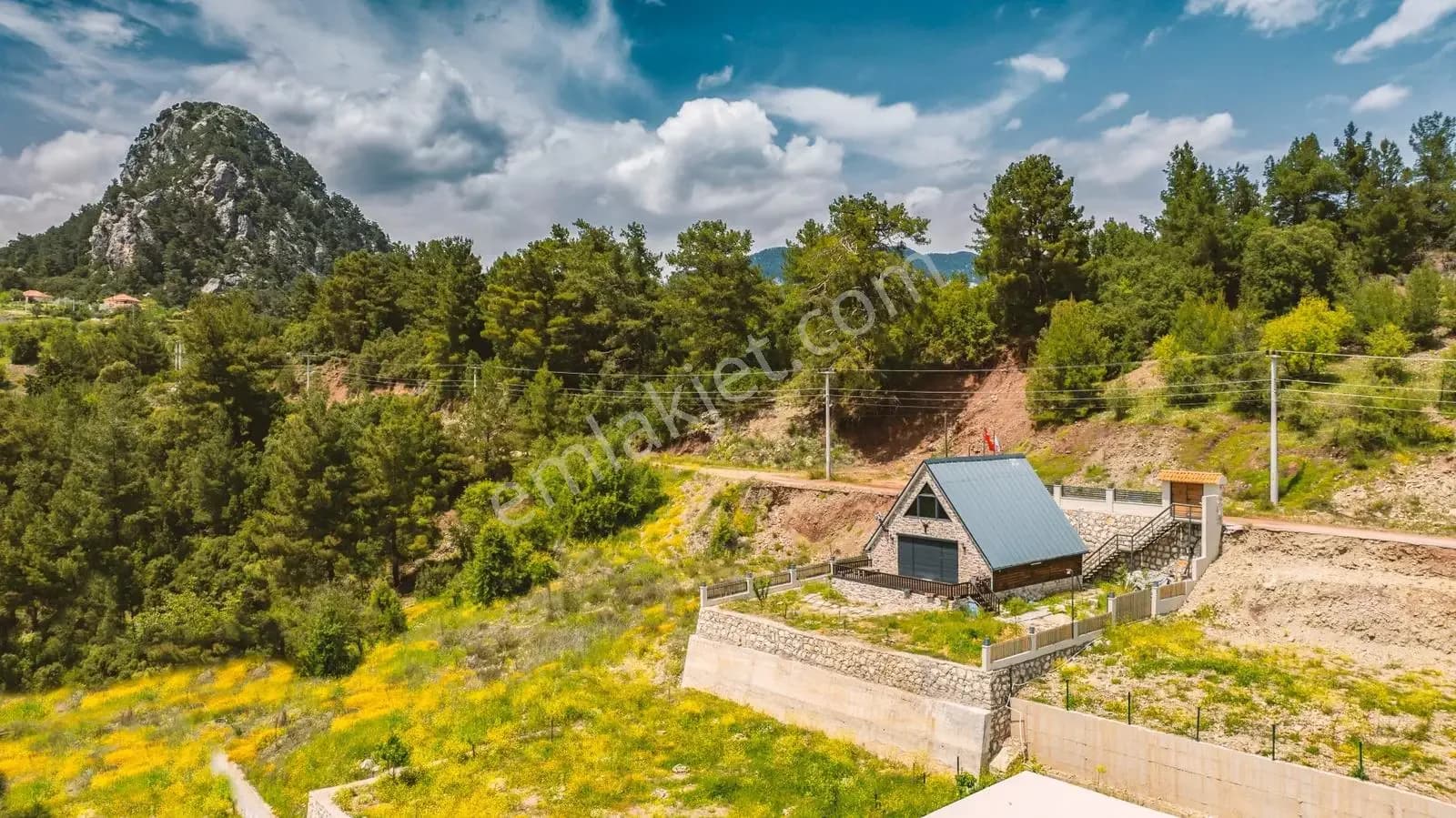 Kemer Yaylası Deniz Manzaralı, Emsalsiz Taş Villa Ve Yan Parsel