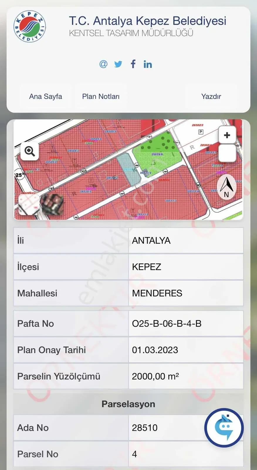 Altınova Menderes De 633 M2 Ticari Arsa ( Hisseli)