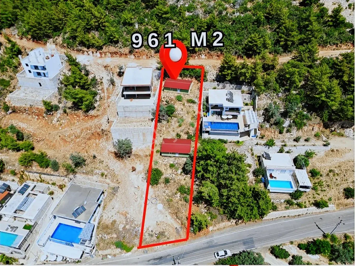 Deniz Manzaralı Ana Yol Üzeri 961m2 Abonelikli Villa Parseli — görsel 3