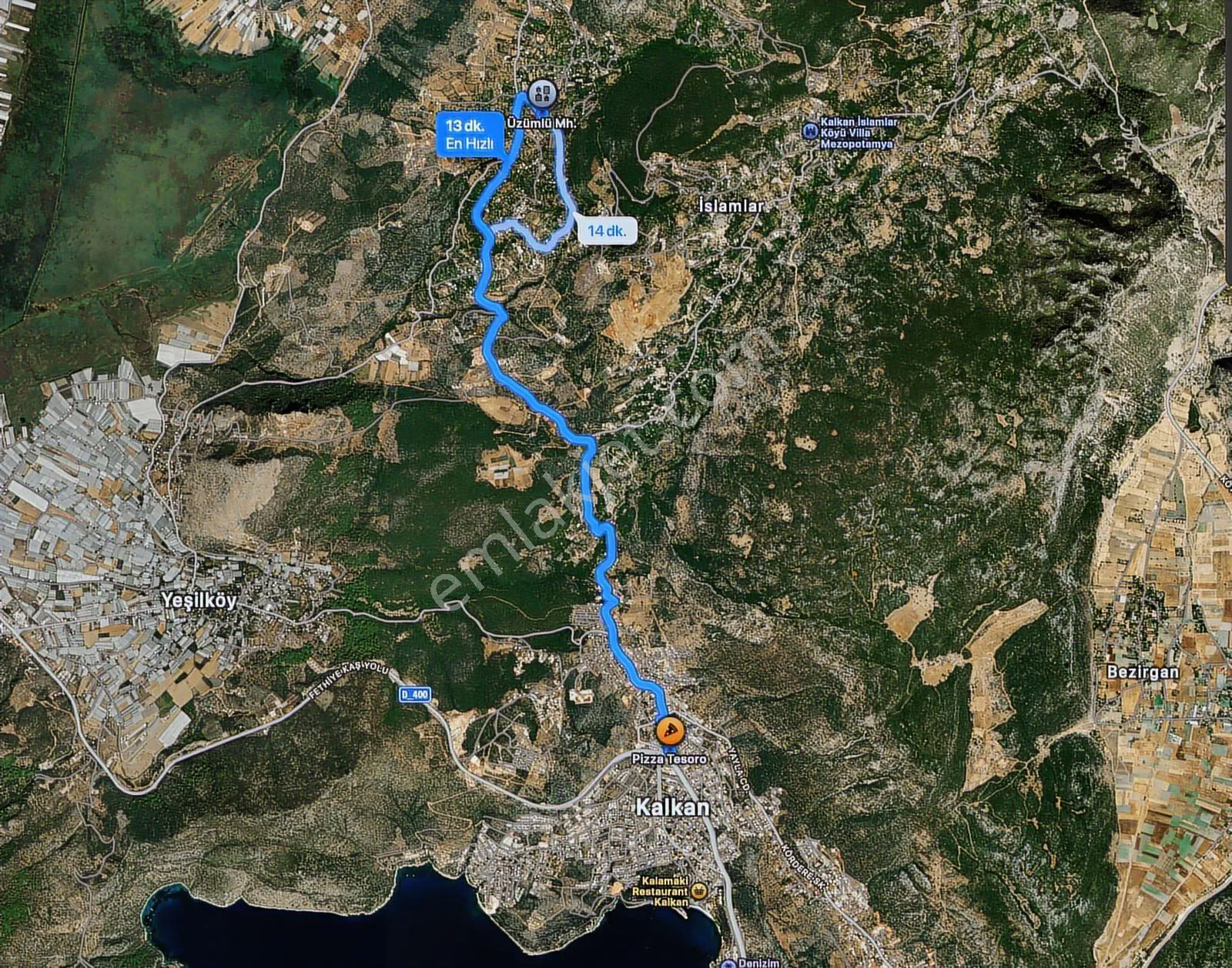 Deniz Manzaralı Ana Yol Üzeri 961m2 Abonelikli Villa Parseli — görsel 9