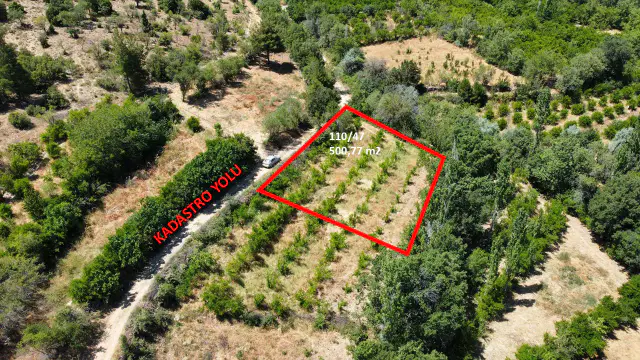 Çeltikçi Kuzköy'de Köyiçi 500 m2 Satılık Bahçe Yol-Su Mevcut — görsel 7