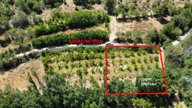 Çeltikçi Kuzköy'de Köyiçi 500 m2 Satılık Bahçe Yol-Su Mevcut
