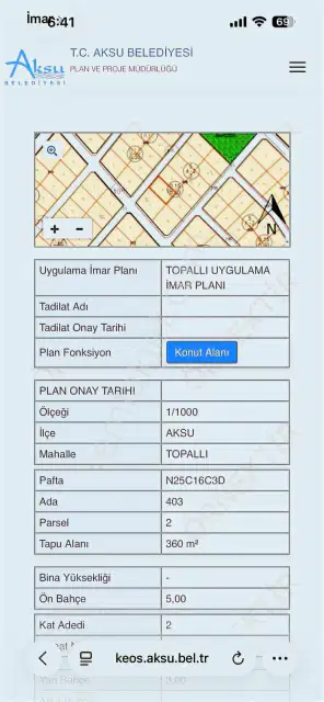 Aksu Topallıda Yan Yana 3 Parsel Yatırımlık Arsa — görsel 2