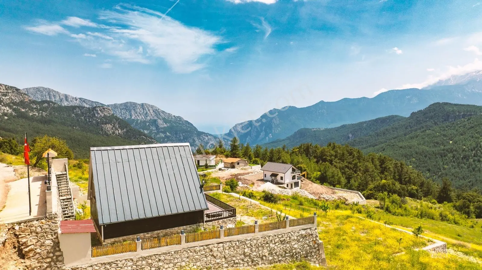 Kemer Yaylası Deniz Manzaralı, Emsalsiz Taş Villa Ve Yan Parsel — görsel 2