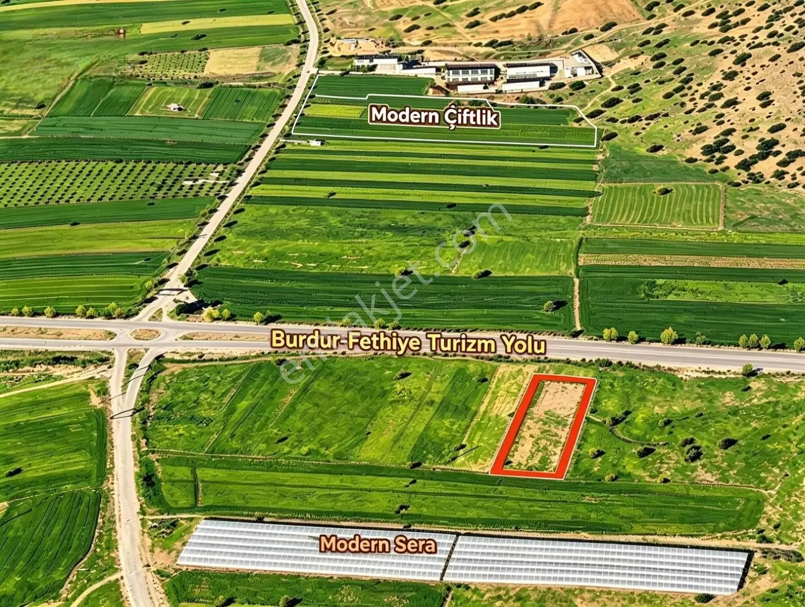 Burdur-fethiye Yoluna Cephe | 4011 M² Damla Sulama+230 Elma — görsel 12