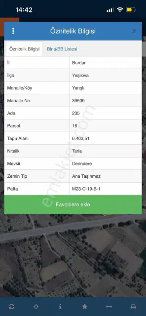 Burdur Yeşilova Satılık Tarla — görsel 4