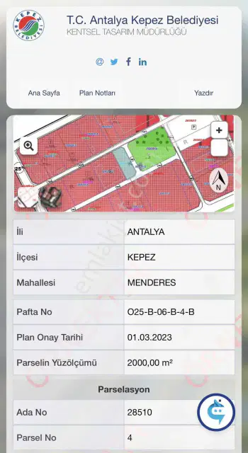 Altınova Menderes De 633 M2 Ticari Arsa ( Hisseli)