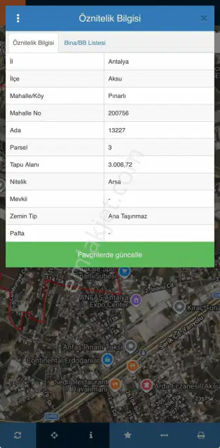 Aksu Pınarlıda 3 Dönüm Arsa