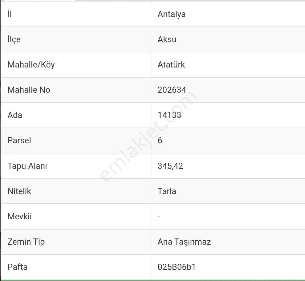 Aksu Atatürk'te Satılık Yatırımlık Tarla — görsel 5