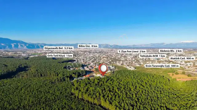Döşemealtı, Yalınlı |ormana Sıfır|villalık, Köşe Parsel | 436 M² — görsel 2