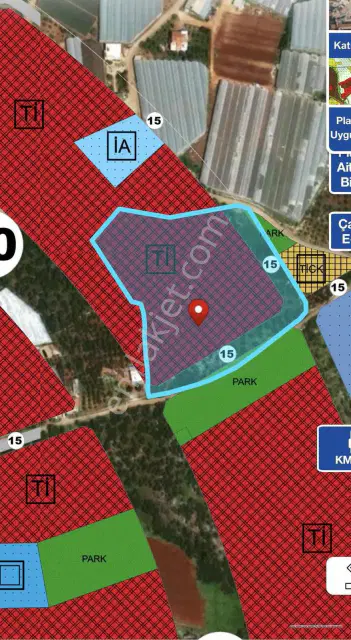 Kepez Gazilerde 19.108 M² Büyük Ticari Parsel | E=1.00
