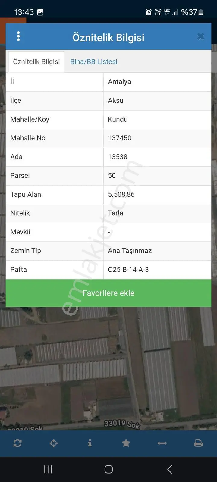 Kundu'da İmarlı Bölgeye Komşu Tarla Hissesi — görsel 2