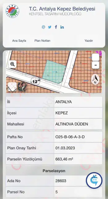 Altınova Düdende 663 M² Köşe Parsel | Ticari+konut | 7 Kat İmar — görsel 28