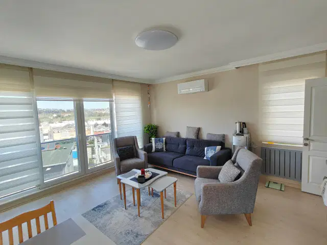 Lara Güzeloba Havuzlu Site Yuvamkent-4 Katta Doğalgazlı Eşyalı Satılık 1+1 Daire — görsel 14