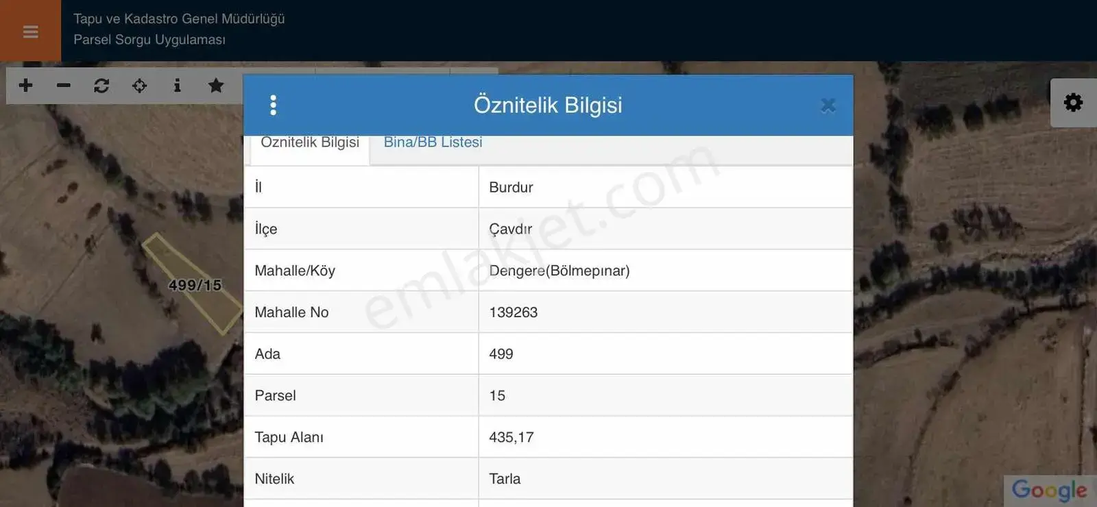 Çavdır Dengere Yerleşime Yakın Satılık 435 M2 Tarla — görsel 2