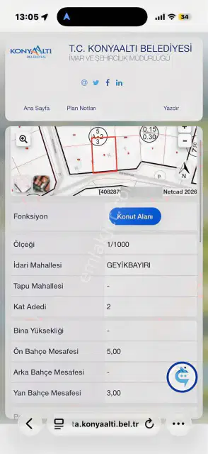 Deniz Ve Doğa Manzaralı Konut İmarlı Kupon Arsa — görsel 5