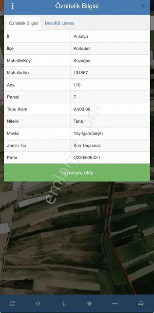 Korkuteli Kozağacında Seralı 9.903 M² Satılık Tarla — görsel 6