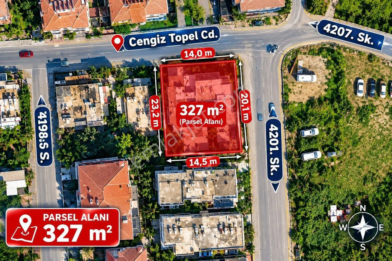 Serik/akçaalan Mh| Satılık/ İçinde Komple Bina Olan Arsa. — görsel 2